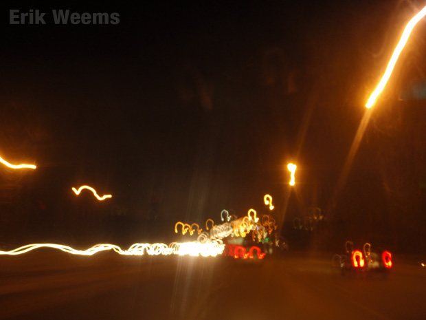 Highway 495 smeared lights