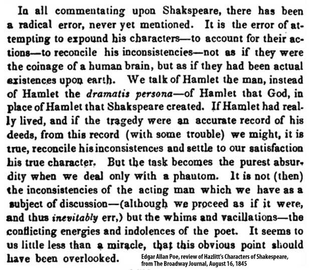 Shakspeare by Poe - The Broadway Journal August 16, 1845