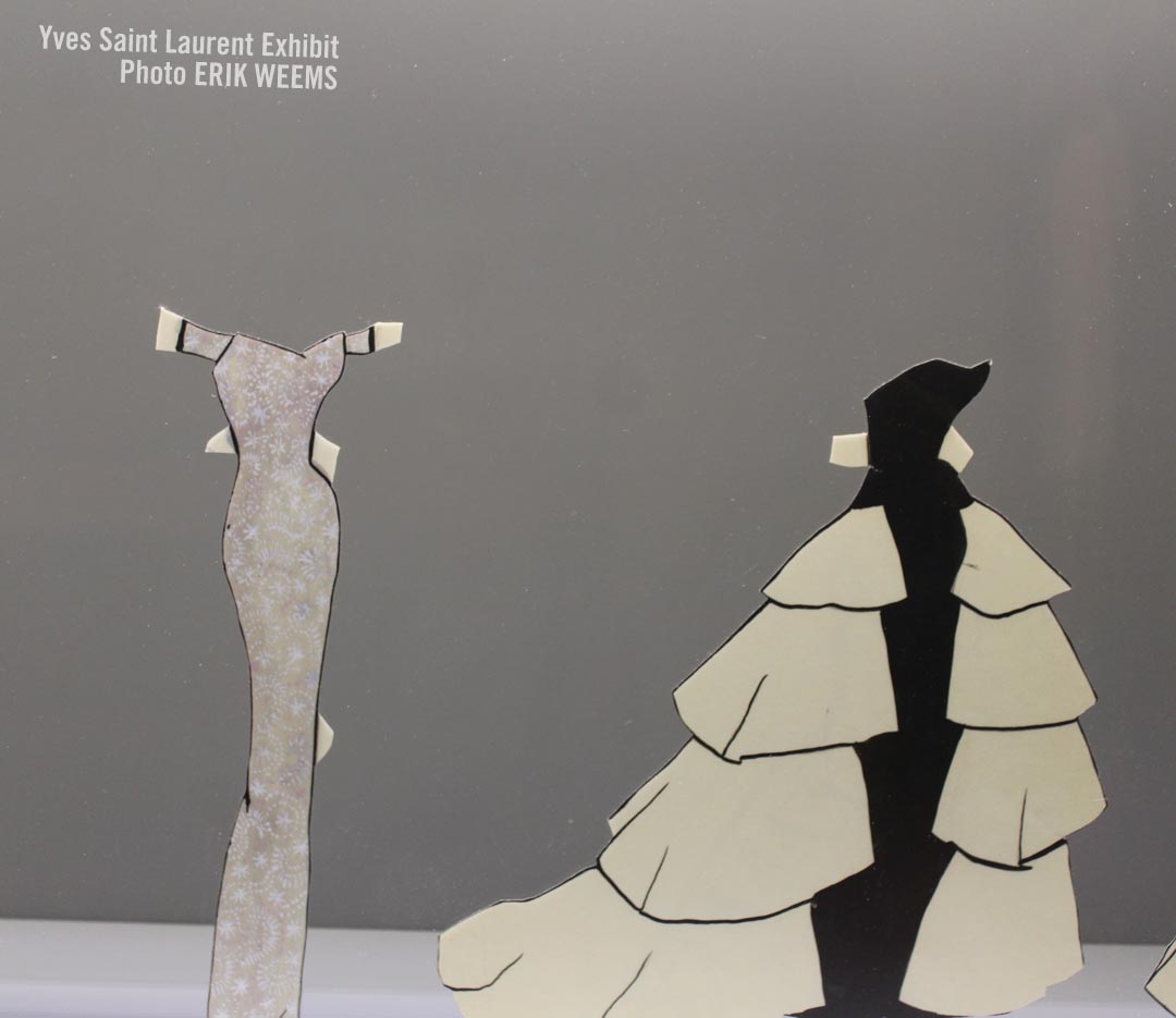 Cut paper doll clothing Yves St Laurent