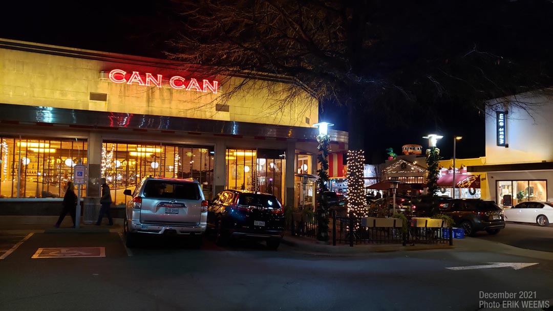 Can Can Restaurant at night Carytown Richmond Virginia Can Can Restaurant at night Carytown Richmond Virginia